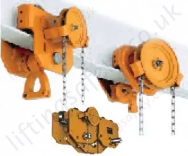 Kito Geared Travel (Chain Drive) Beam Trolleys - Monorail (I Beam)