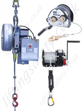 Man-riding Hoists & Rescue Winches, Electric & Manual Operation