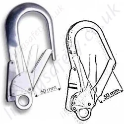 LiftingSafety Scaffold Hooks and Wide Jaw Karabiners