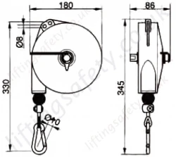 Spring Balancers 2 14kg 2500 Stroke