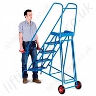 mobile folding steps on wheels