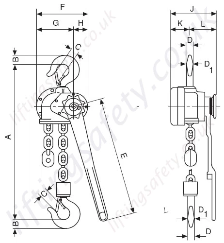 yale d-85 pul-lift dimensions