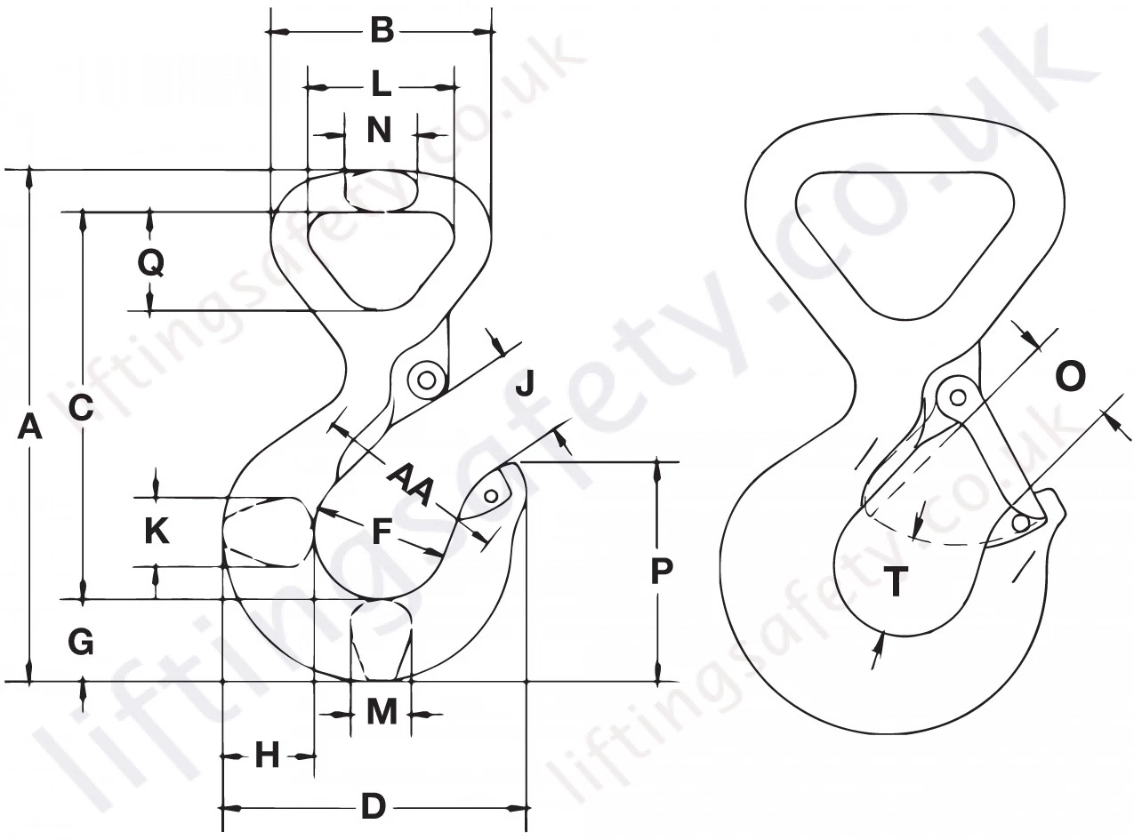 Crosby Sling Saver Synthetic Sling Hook Dimensions