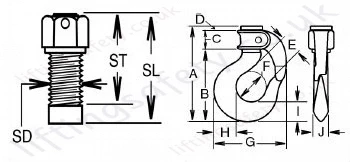 Crosby BL-D, BL-B drawing