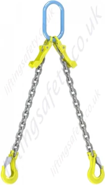 Hack8 Grade 8 / 80 Lifting Chain Sling Assemblies to EN818-4, Chain Diameter 7mm to 32mm, WLL's from 1500kg to 67,000kg