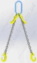 Grade 8 (80) lifting slings with chain diameters from 7mm to 32mm and WLL's from 1500kg to 67,000kg.