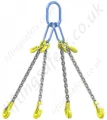 Grade 8 (80) lifting slings with chain diameters from 7mm to 32mm and WLL's from 1500kg to 67,000kg.