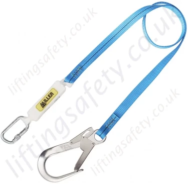 Miller Titan "Economy" Webbing Fall Arrest Lanyard. Options of Karabiner and Scaffold Hook - 2 Metre