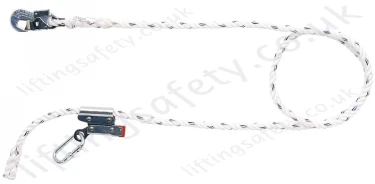 Miller "MC" Adjustable Pole Strap. Work Positioning Lanyard. Alloy Jaw Adjuster and Snaphook - 2, 3 or 4 metre 