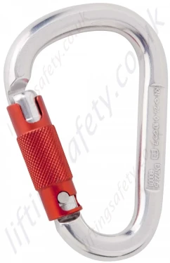 Miller "ML03" Aluminium Triple Action Twistlock Karabiner. Breaking Strength 28kN. (Pack x 10). Gate Opening - 23mm