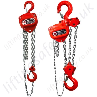 Tiger Manual Hand Chain Hoist, Top Hook Suspended - Range from 500kg to 20,000kg