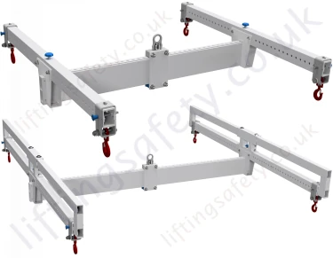 Adjustable Lightweight 'H' Shape Aluminium 4 Point lifting Beam - 1000kg to 3000kg