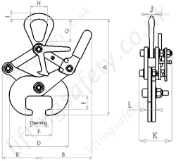 Pr Rail Clamp Dimensions