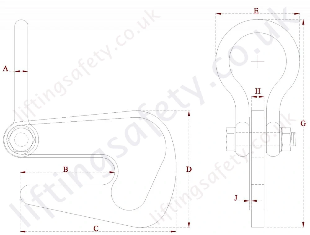 Superclamp Pipe Hook Dimensions