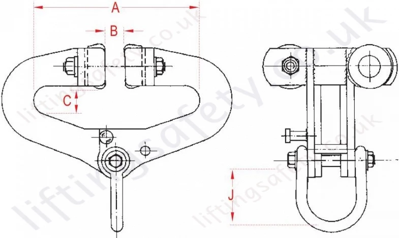 Superclamp Autolock Runway Beam Trolley Dimensions