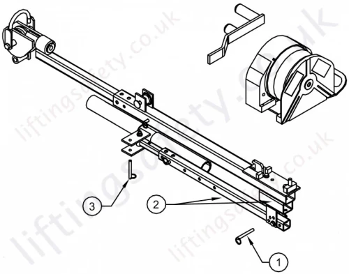 Setting up the pole hoist