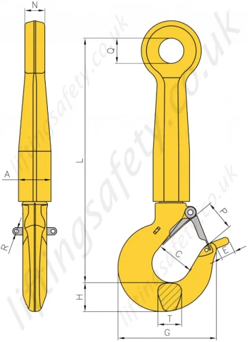 Rov Shank Hook Dimensions