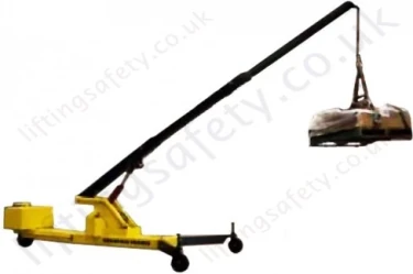 Telescopic Counterbalanced Floor Crane With Electric Powered Lift and Long Reach. Lightweight and Compact - 1080kg