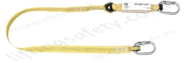 Yale 1.5m Fall Arrest Single Leg Lanyard Made from Webbing with 2x Screw Gate Connectors