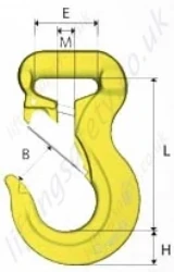 GrabiQ RH Roundsling Hook Dimensions