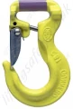 Gunnebo sling lifting hook with colour banding that matches the colour of the same capacity lifting sling.