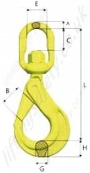 Grabiq Bkl Swivel Safety Hook Dimensions