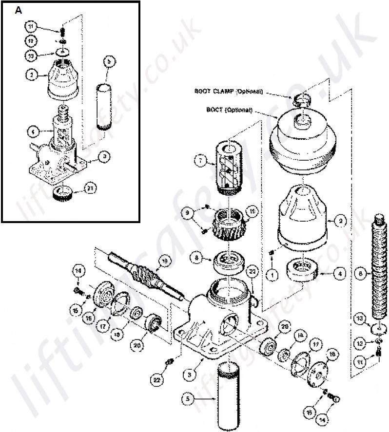 Translating Ball Screw Parts List