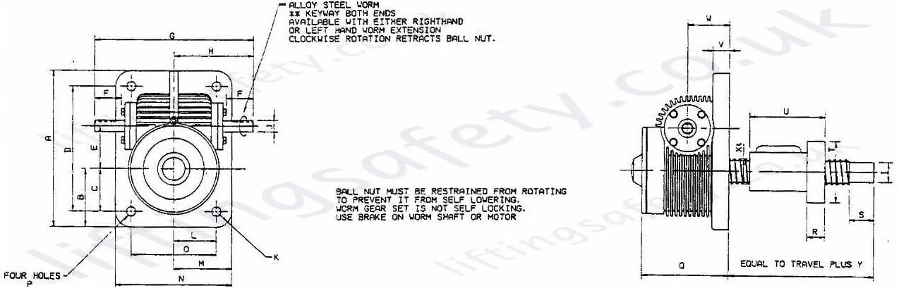 Continuous Duty Inverted Rotating Dimensions