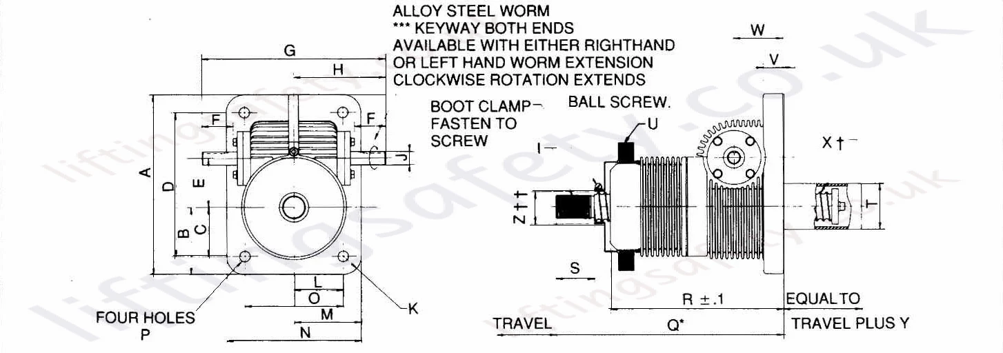 Continuous Duty Upright Translating Dimensions