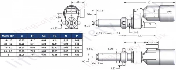 SCN06 Series Off Set Motor Diagram