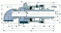 9000 Series Rotary Union Dual Flow Rotating Siphon Dimensions