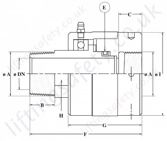 1700 Series High Pressure Swivel Rotary Union Diagram