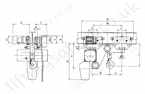 Dmk Electric Hoist Low Headroom Motorised Trolley Dimensions