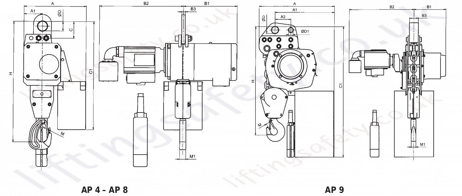 Aps4 Aps9 Dimensions