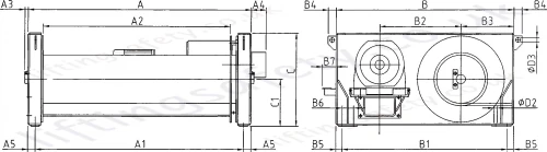 Hadef 42 87 Pneumatic Winch Dimensions