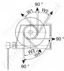 Hadef 238 10 Worm Gear Wirerope Winch Dimensions Rotation