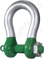 Green Pin P-6031 Polar Heavy Duty Bolt Type Bow Shackle, Range from 120 tonne to 1500 tonne