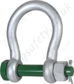 Grade 8, Galvanised, Wide Mouth Safety Bow Shackle with Nut, Bolt and Securing Split Pin