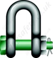 Green Pin Bolt Type Dee Shackle