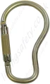 Large steel dual action twist lock scaffold hook karabiner. 35kN rating.