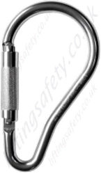 LiftingSafety Large Double Action Aluminium Scaffold Karabiner. Opening 55mm