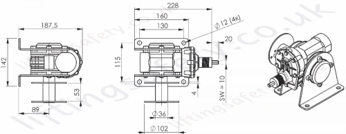 Floor Mount Battery Driven Winch