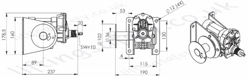 Wall Mount Battery Driven Winch