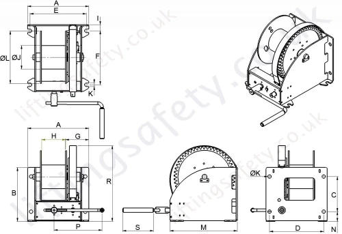 WW-D-FS and WW-D-FSB Dimensional Drawing