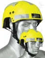 Industrial use helmet to multiple standards, with integrated internal clear visor