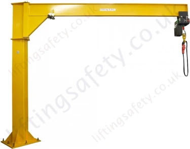 Free Standing 'I' Beam Profile Under braced Swing Jib Crane, Range: 80kg to 1000kg