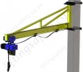 RSJ/Column mounted (Clamp Around Column) slewing jib crane with over bracing, with various capacity and reach options.