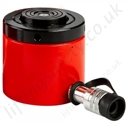 Hi-Force 'HFL' Single Acting Low Height Fail Safe Lock Ring Cylinders, from 50 to 520 tonnes, Stroke Lengths 45 to 51mm