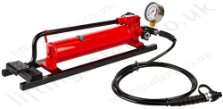 Hydraulic Foot Pump With Pressure Gauge And Hose