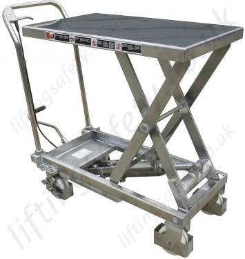 Stainless Steel Mobile Scissor Lift Table - Range from 150kg to 500kg